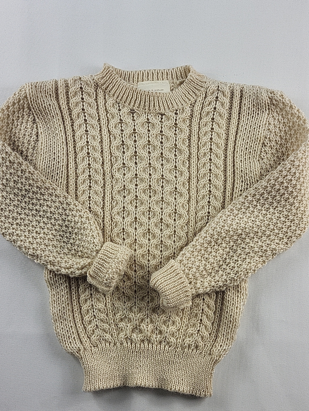 Edinburge Woollen Mill Wool Cable Knit Chunky Sweater Kids